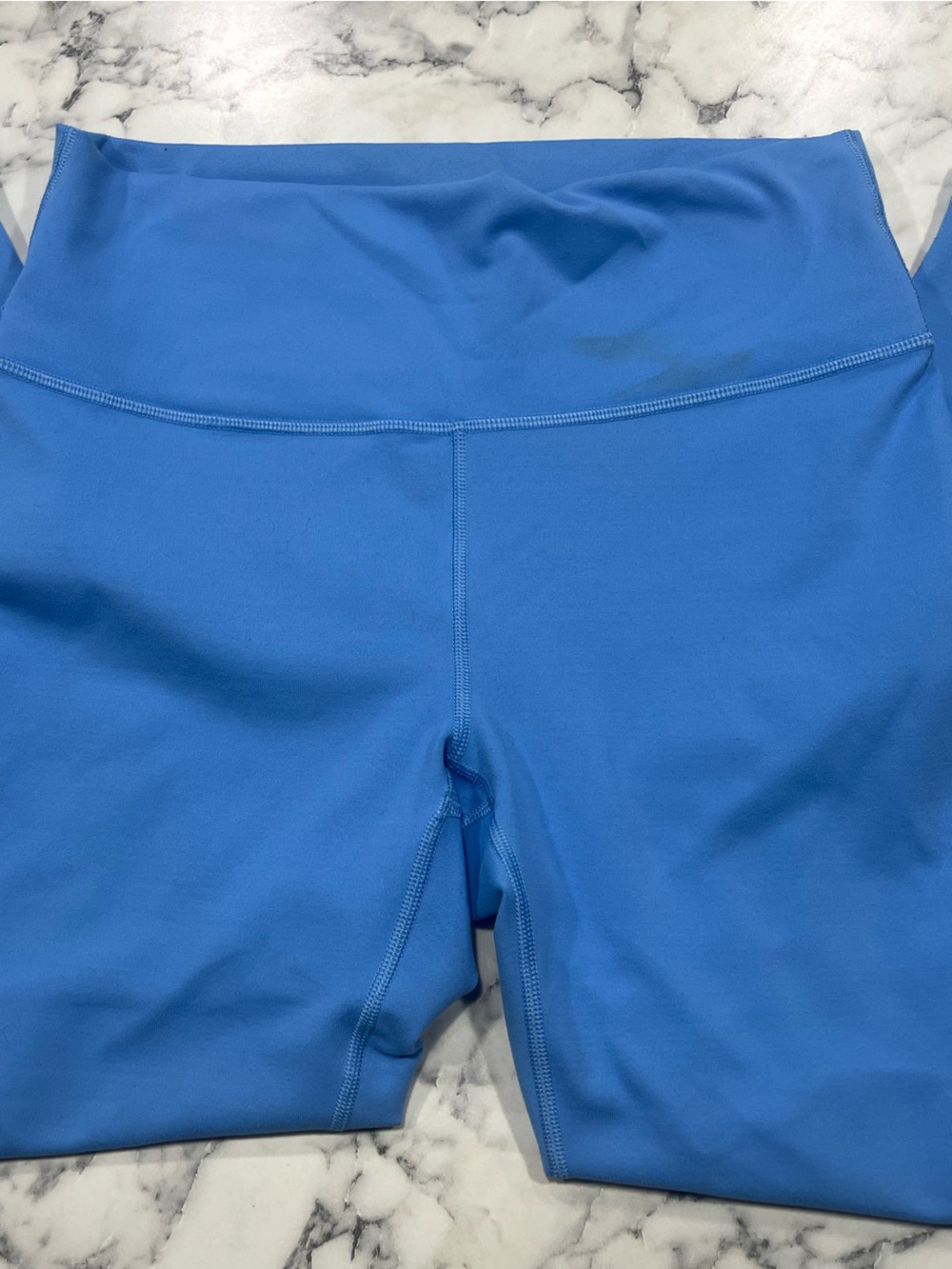 Fabletics Blue High-Waist Workout Shorts